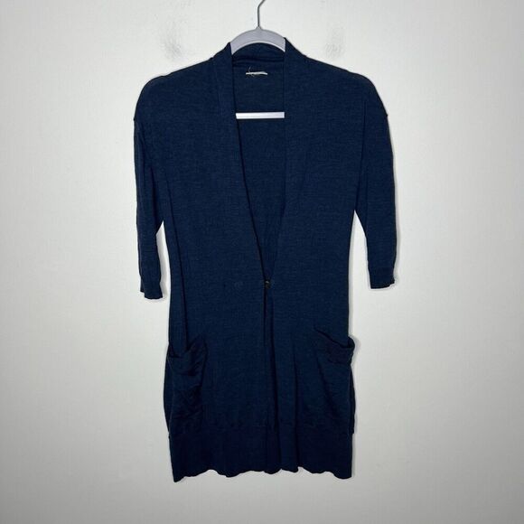 Akris Punto Wool Cardigan Sweater Womens Size 10 Pockets Snap Closure *Holes* - Picture 13 of 16